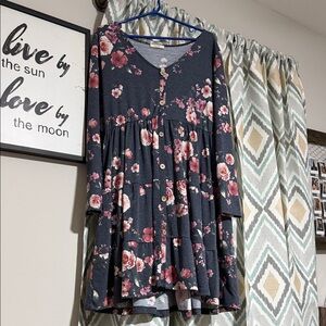 Floral Button-Down Dress